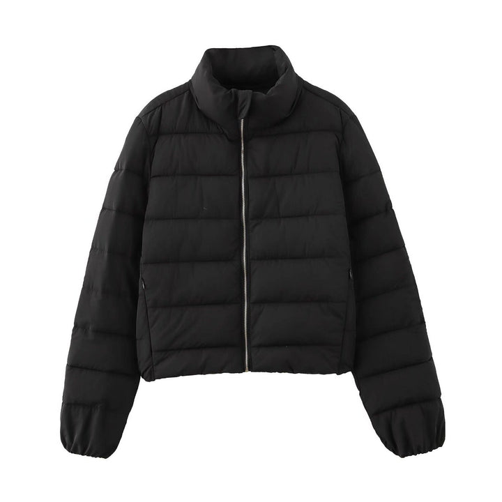 Dam Kort Quiltad Dunlook Quiltad Jacka med Ståkrage och Elastiska Muddar