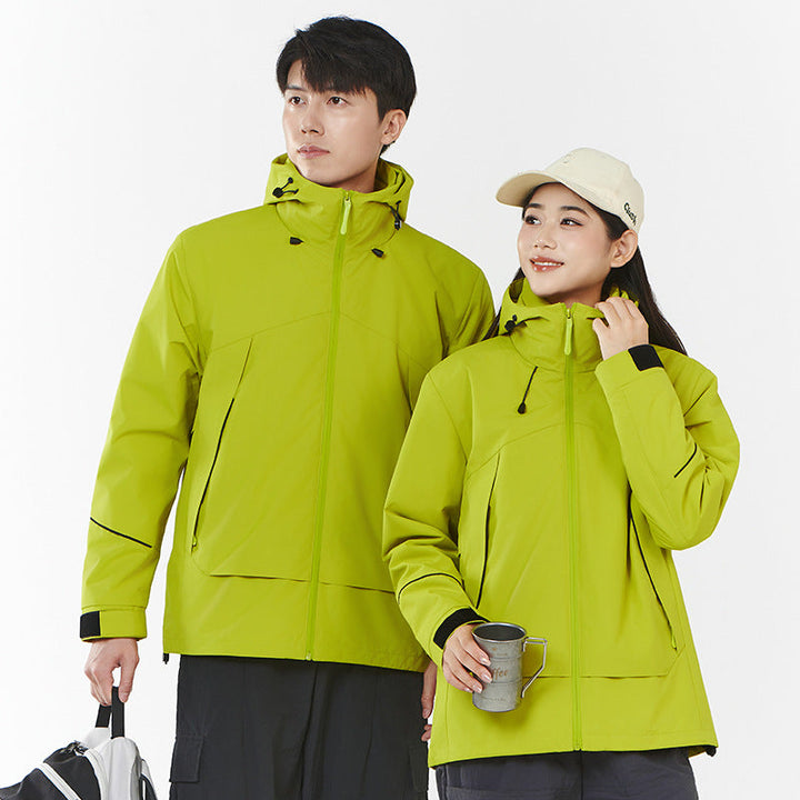 Dam lätt Wind och vattenavvisande softshell Trekking jacka med justerbar huva