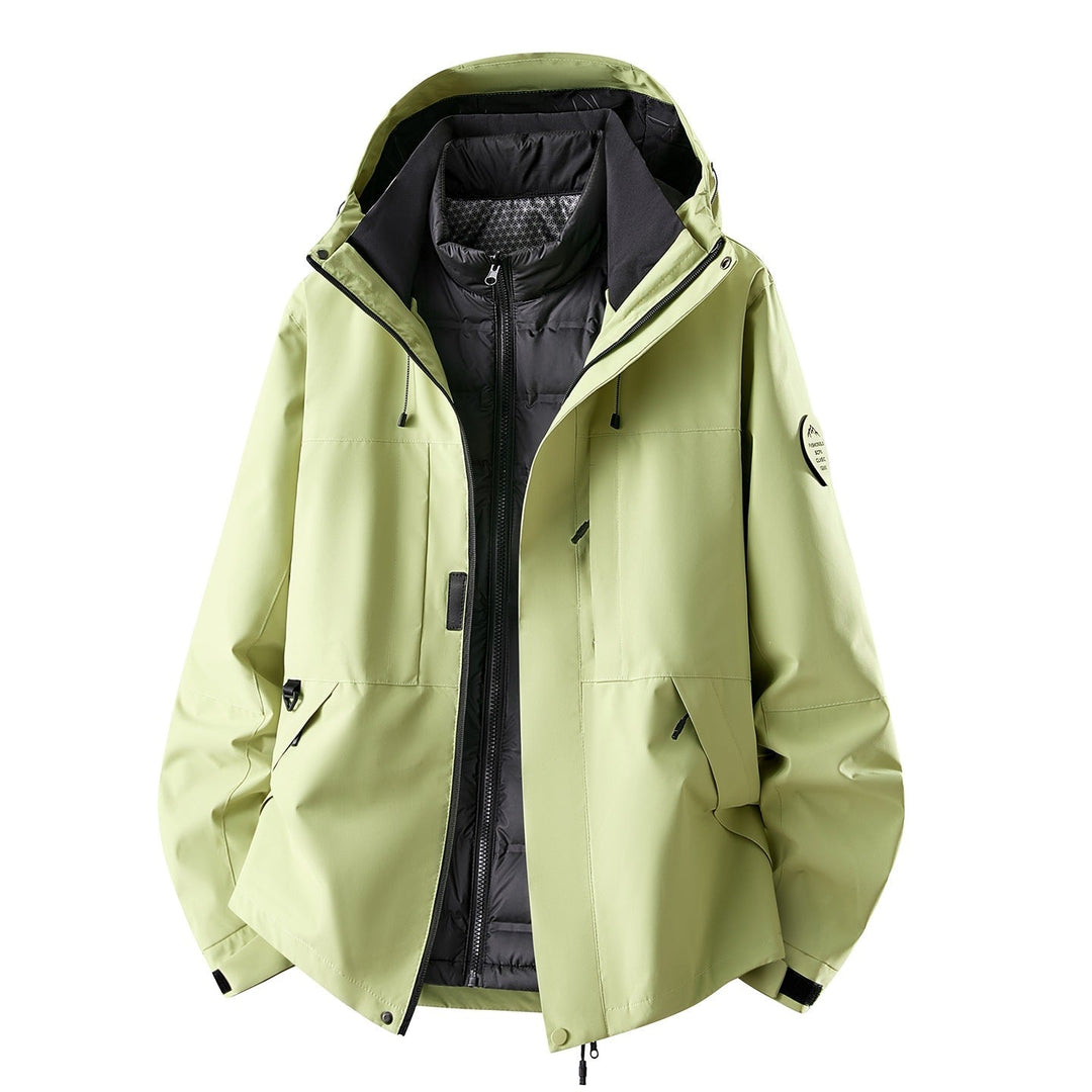 Dam Multifunctional Outdoorjacka med Avtagbar Quiltad Inner Jacka