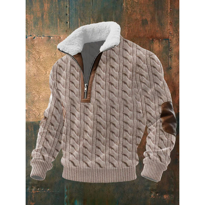 Herr Urban Fleece Pullover med Tree Motif