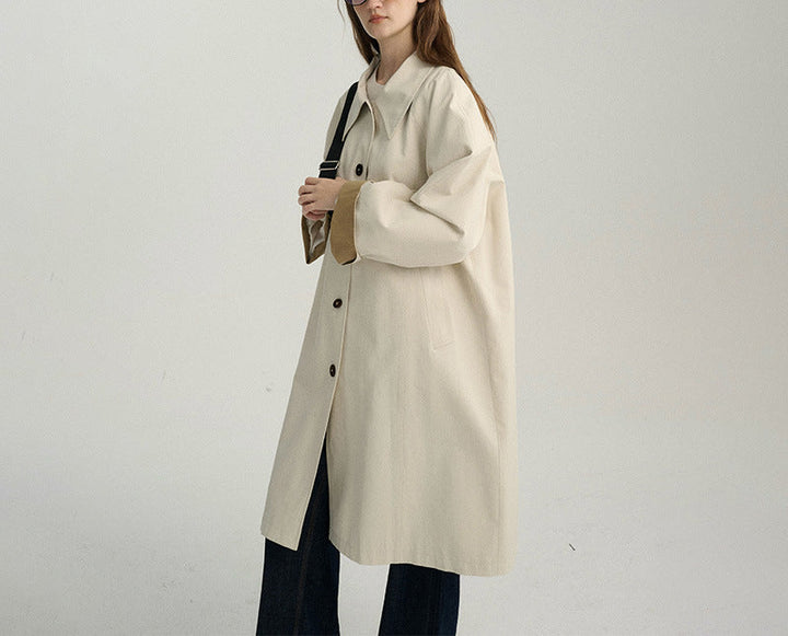 Dam oversize stad trenchcoat