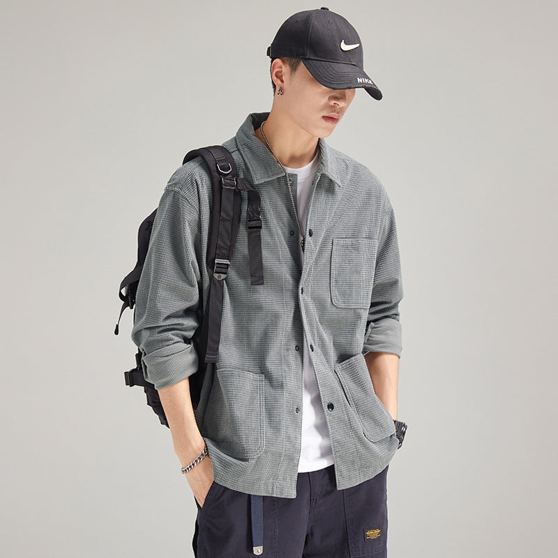 Herr Manchester Arbetskläder Overshirt med Bröst och Utanpåfickor