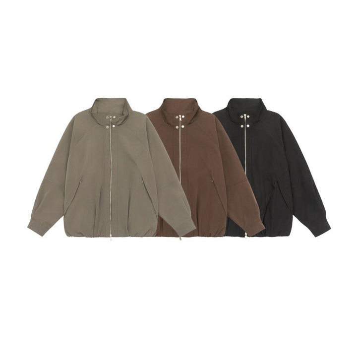 Dam Lätt Raglan Bomber Jacka med Ståkrage och Elastic Fåll