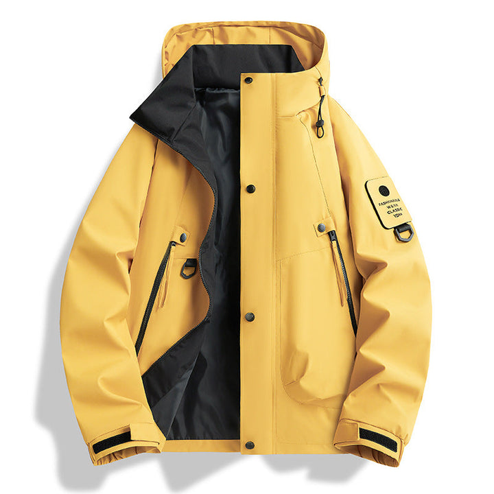 Herr ventilerande softshell med huva Jacka med Funktion ärm Ficka och D-Ring