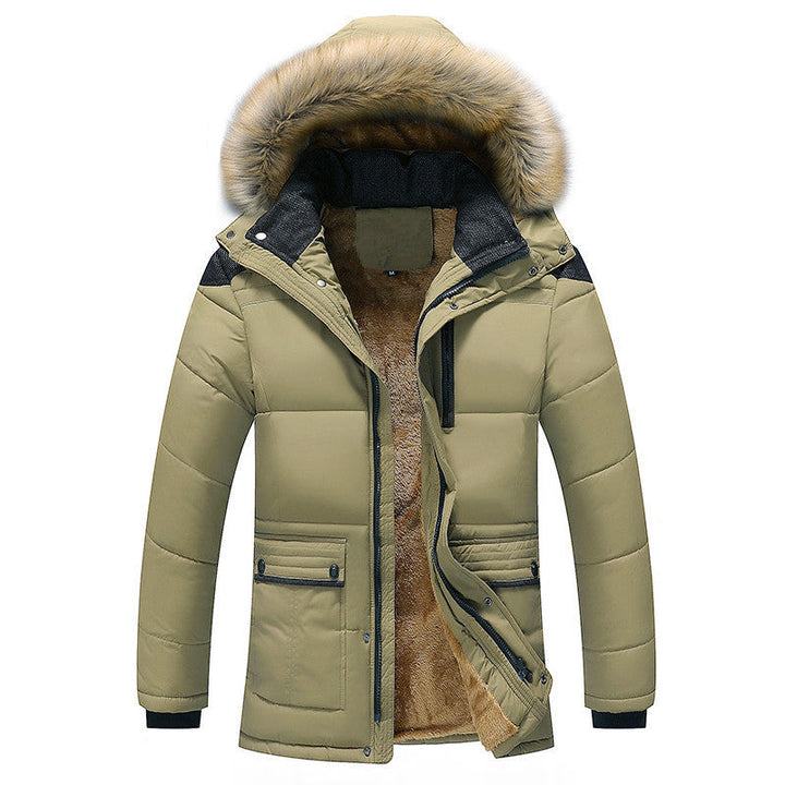 Herr Insulated Urban Parka med Teddy Fleecefoder, Huva och Faux Fur Trim