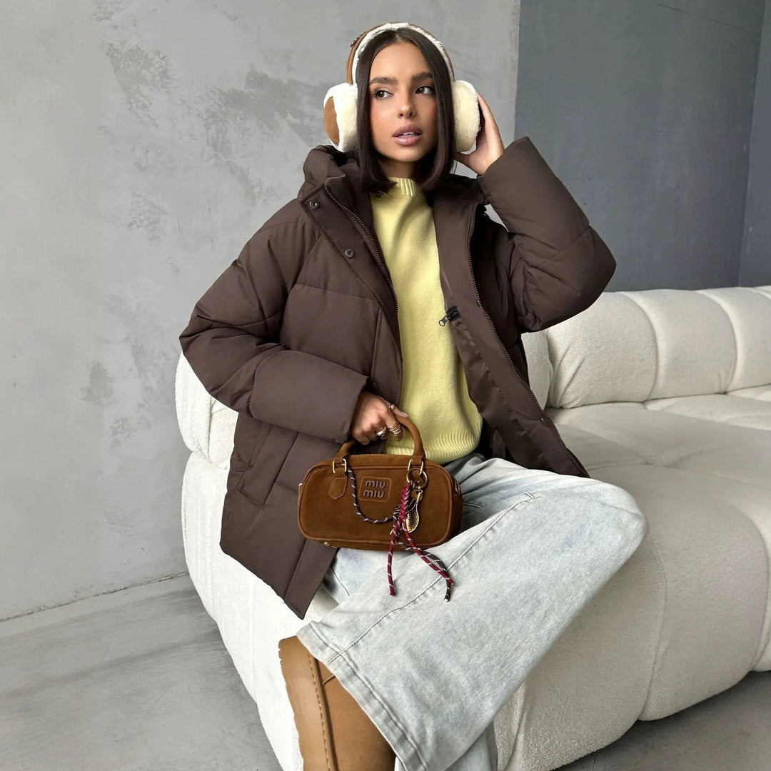 Dam modern oversized dunjacka