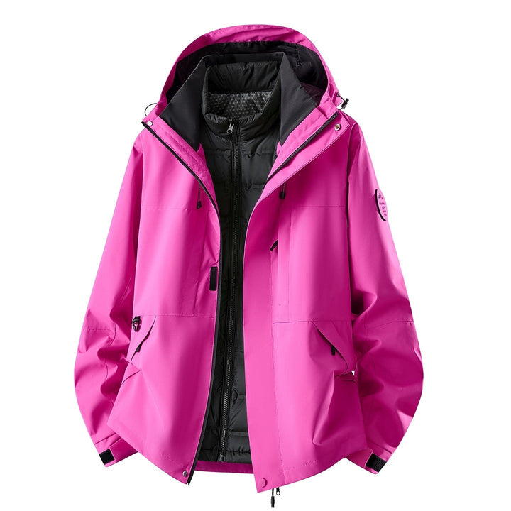 Dam Multifunctional Outdoorjacka med Avtagbar Quiltad Inner Jacka
