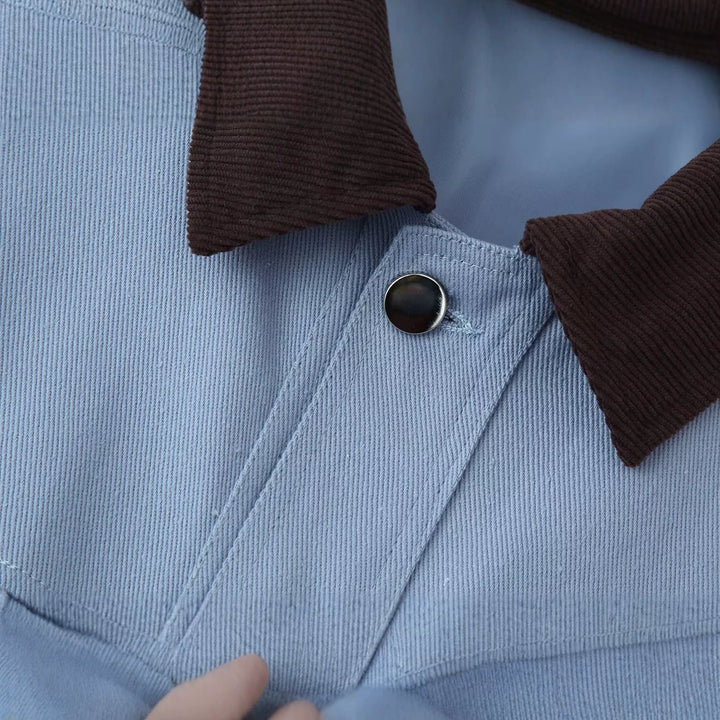 Dam oversize Utility Transition jacka in Shacket stil med Cord krage