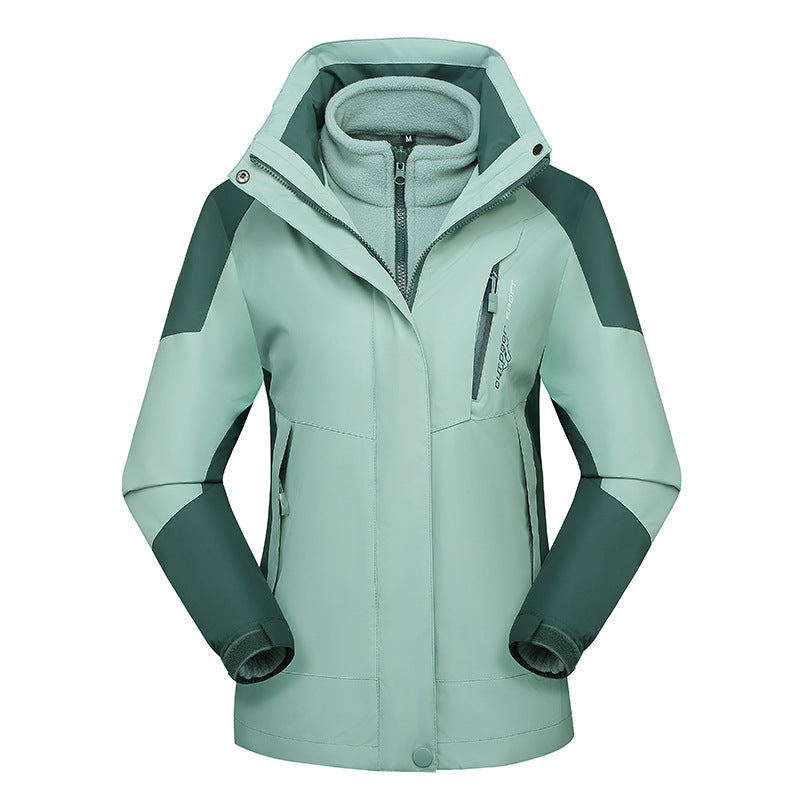 Dam Three-Piece Softshell funktionsjacka med avtagbar fleece inner lagerplagg