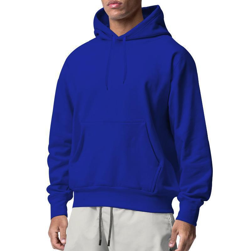 Herr Nan Premium Luvtröja med Känguruficka, Brushed Fleece Interior, Reinforced Neck Seam, och Ribbad Fåll