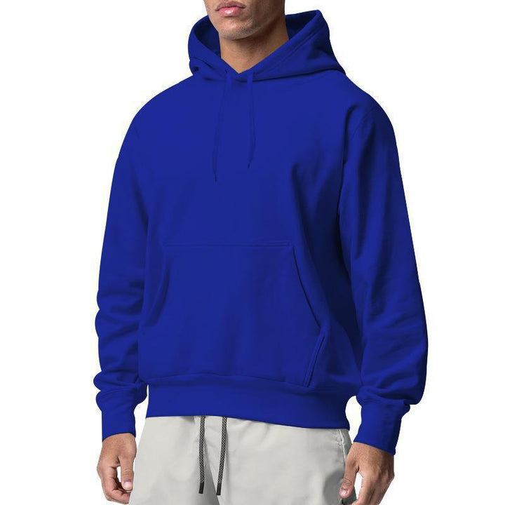 Herr Nan Premium Luvtröja med Känguruficka, Brushed Fleece Interior, Reinforced Neck Seam, och Ribbad Fåll