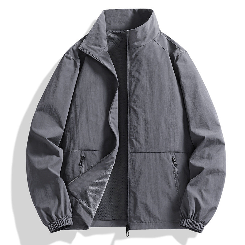 Herr Ultralight Vindjacka med Mesh Foder, Ståkrage och Dragkedja