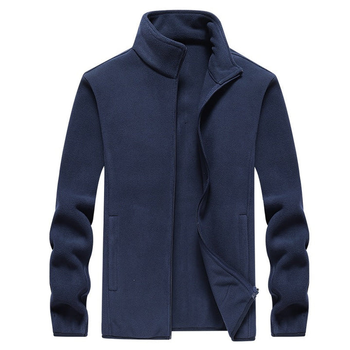 Herr Fleece Jacka med Ståkrage, Fullängd Dragkedja &amp; Sidofickor