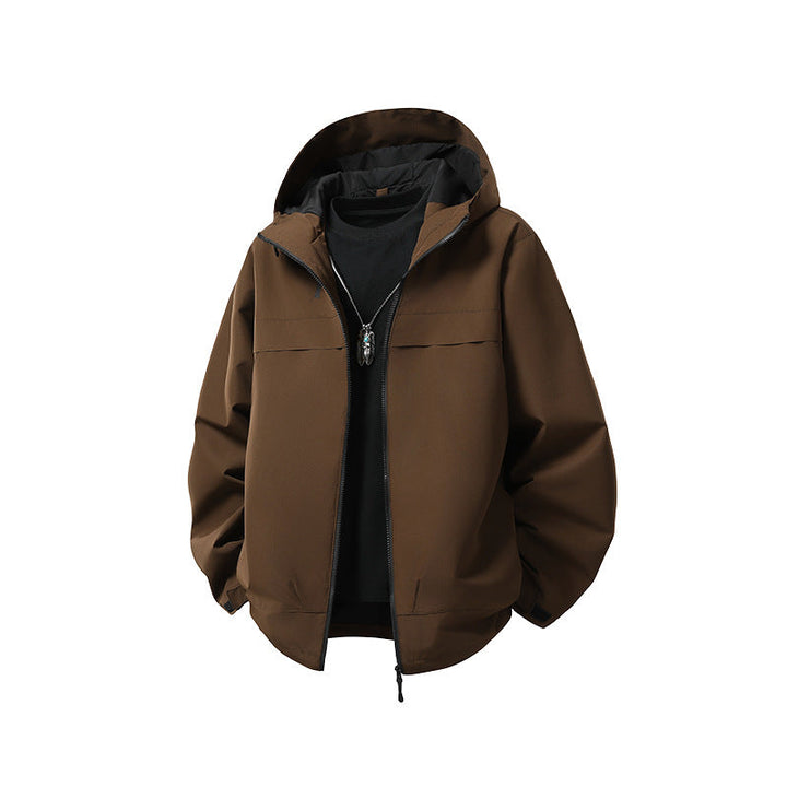 Herr Kapuzen-Softshelljacke med Teknisk Vindskydd, Two‑Way-Reißverschluss och Dolda Utility-Taschen
