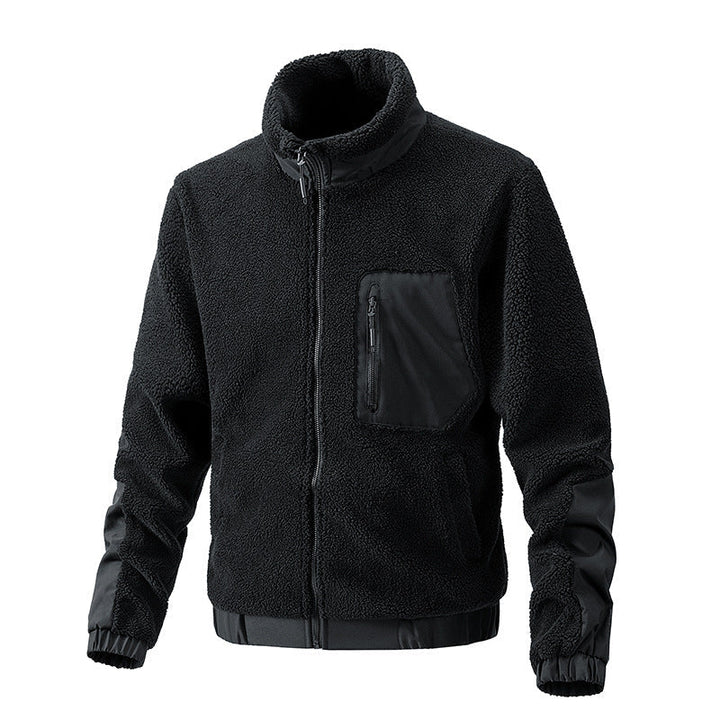 Herr Teddy Fleece Jacka med Stående Krage och Reinforced Inserts