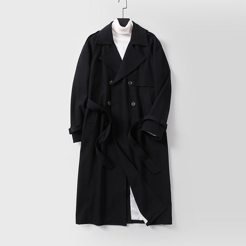Dam Double-Breasted oversize trenchcoat med vid Shawl krage och bälte
