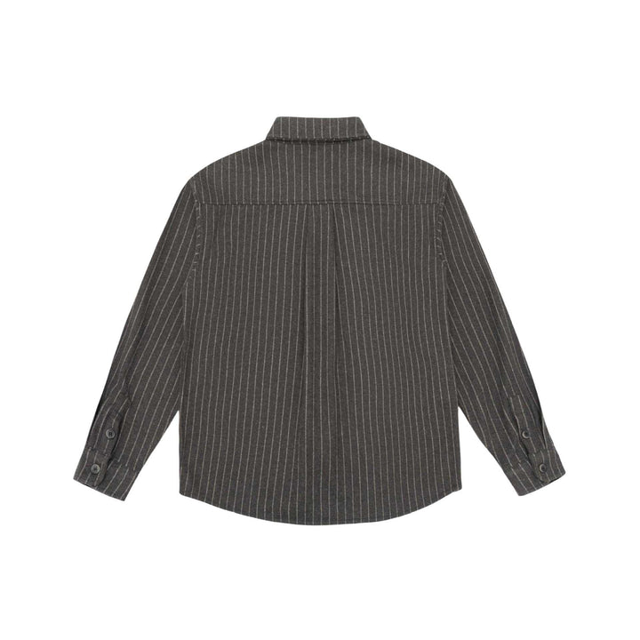 Dam Oversized Skjorta Jacka med Distinctive Axel Yoke och Pinstripes