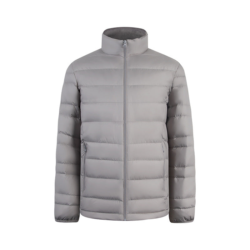 Herr Ultralight Quiltad Down-Imitating Jacka med Stående Krage