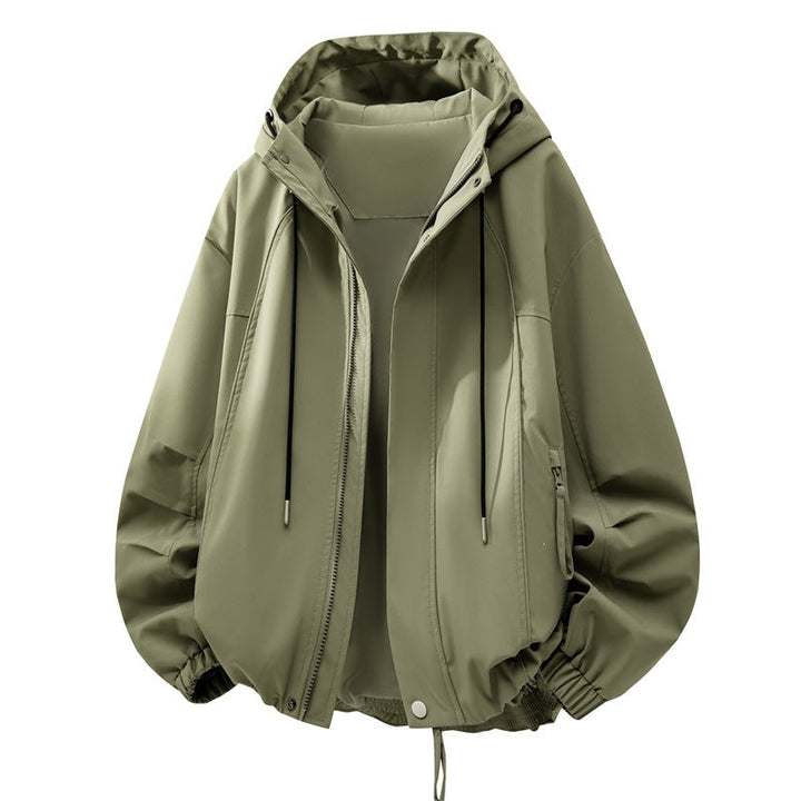 Unisex Oversize Regn och Vind Jacka med Huva, Vattenavvisande Funktionell Membrane