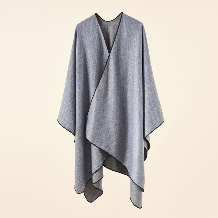 Dam Jacquard poncho med Paisley mönster