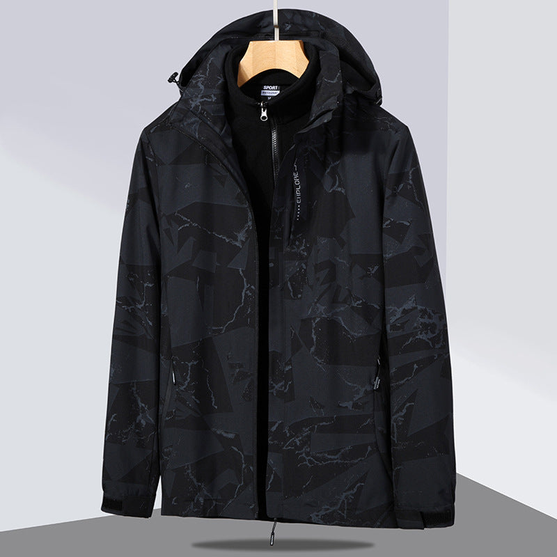 Dam två-layer softshelljacka med removable fleece inner jacka och huva