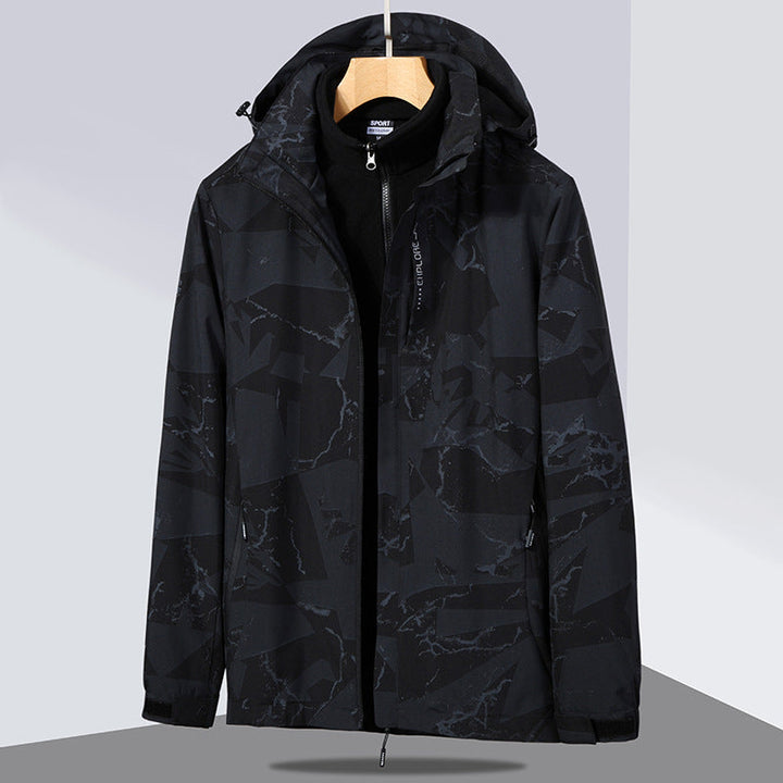Dam två-layer softshelljacka med removable fleece inner jacka och huva