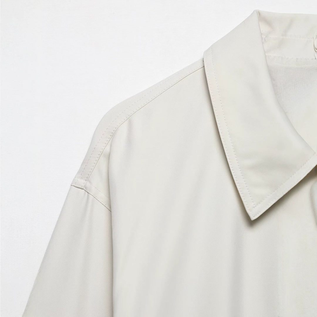 Dam Lätt Oversize Blouson med Elastic Nederkant