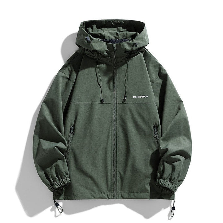 Herr Tech med huva Windbreaker med Justerbar Fåll och vattenavvisande Membran