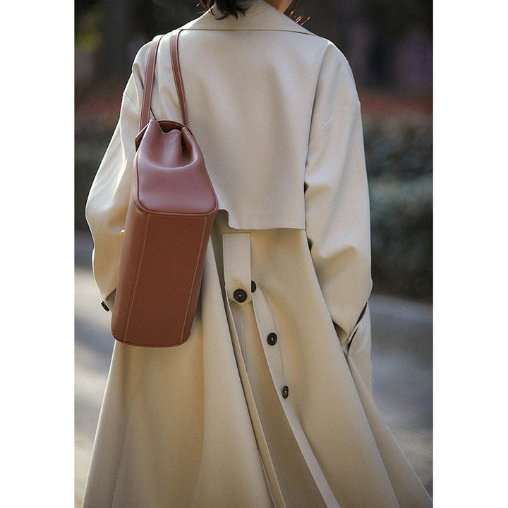 Dam Elegantly skärning trenchcoat