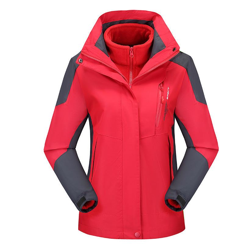 Dam Three-Piece Softshell funktionsjacka med avtagbar fleece inner lagerplagg