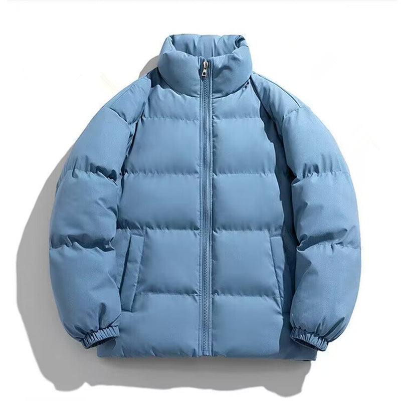 Dam kort skärning Thermal pufferjacka med ståkrage och minimalistisk dragkedja fram
