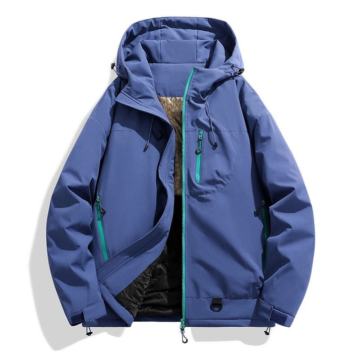 Dam vattentät Insulated softshell Thermo jacka med huva och Multifunctional fickor