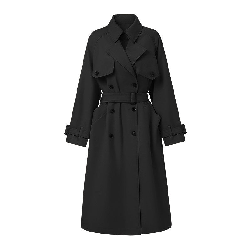 Dam oversize trenchcoat med Double Breasted, midjebälte och Epaulettes