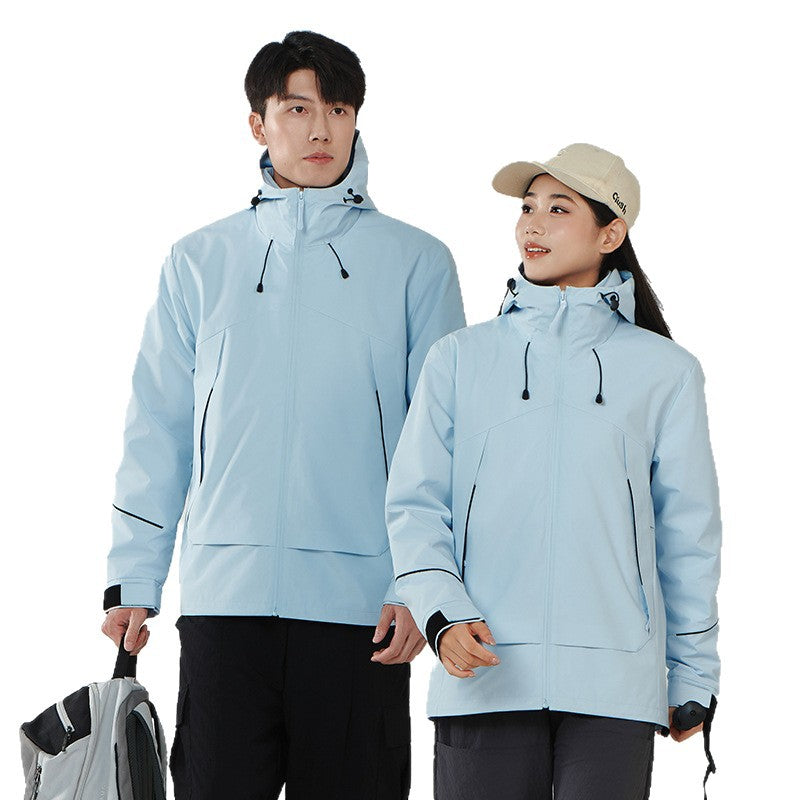 Dam lätt Wind och vattenavvisande softshell Trekking jacka med justerbar huva