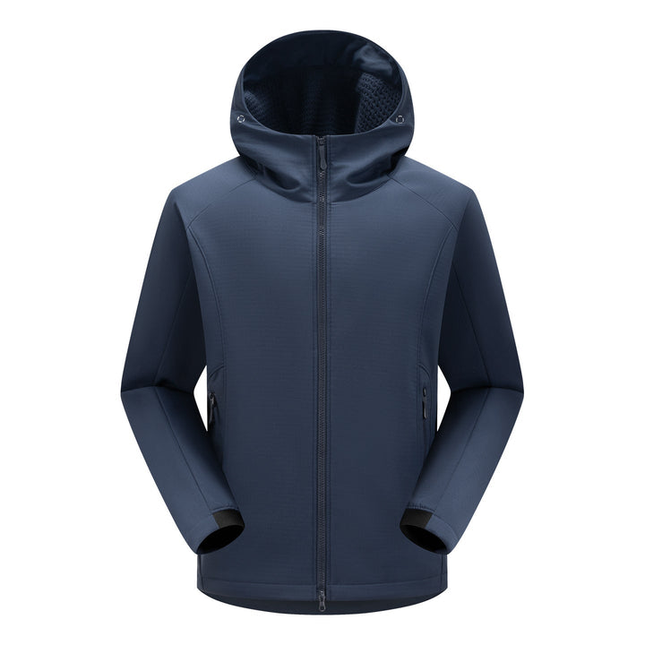 Herr Softshell Frilufts Jacka med Huva, Vindtät Membran och Ergonomisk Skärning