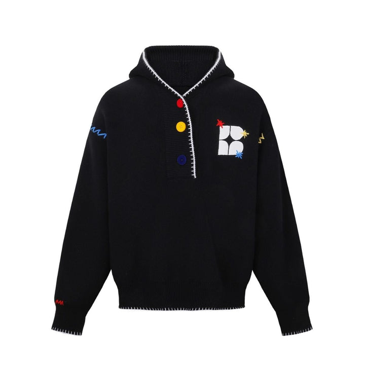 Herr Luvtröja med Colorful Appliqués
