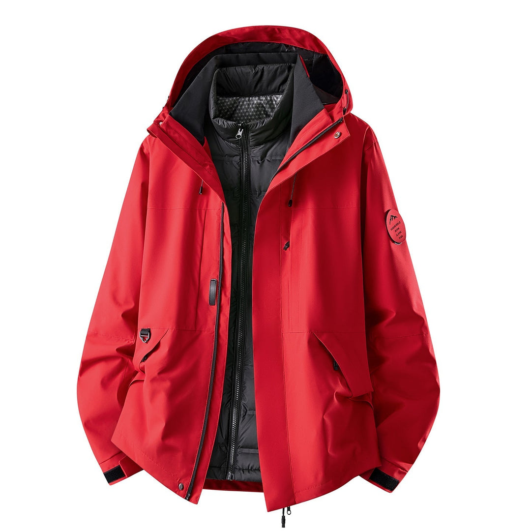 Dam Multifunctional Outdoorjacka med Avtagbar Quiltad Inner Jacka