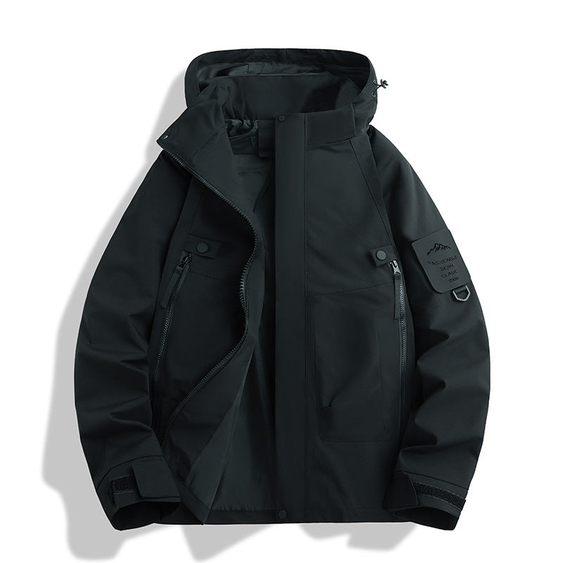 Dam vattenavvisande softshell funktionsjacka med justerbar huva, vindtät membrane och diagonal zip fickor