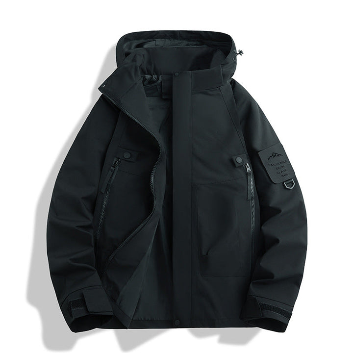 Dam vattenavvisande softshell funktionsjacka med justerbar huva, vindtät membrane och diagonal zip fickor
