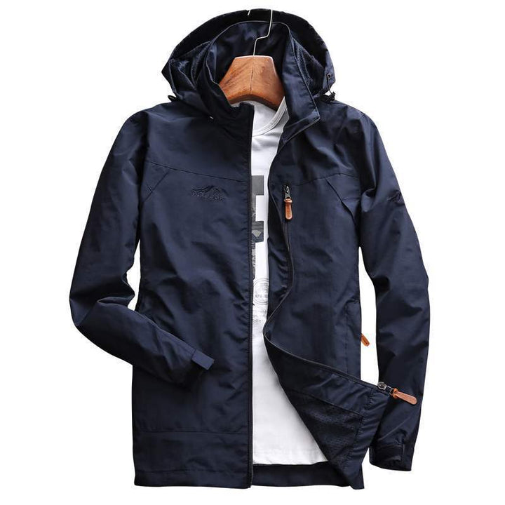 Herr Softshell Funktionell Jacka med Huva, Andningsbar Fleecefoder och Dold Dragkedjefickor