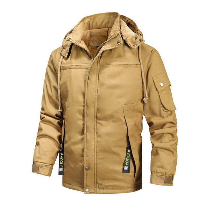 Herr robust Field parka med fleecefoder och Funktion Fickor