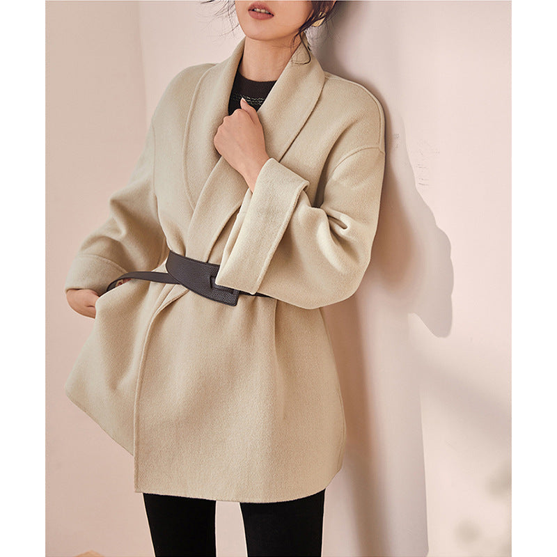 Dam elegant och avslappnad Wrap jacka Drune