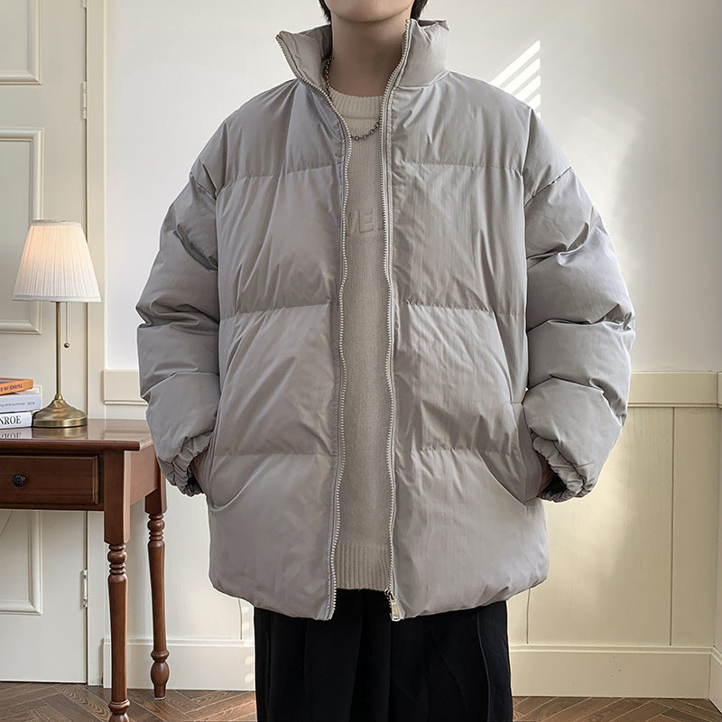 Unisex oversize vadderad jacka med hög ståkrage och Thermal foder