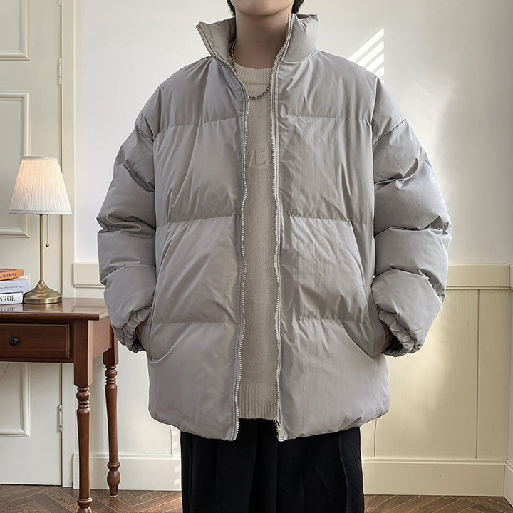 Unisex oversize vadderad jacka med hög ståkrage och Thermal foder