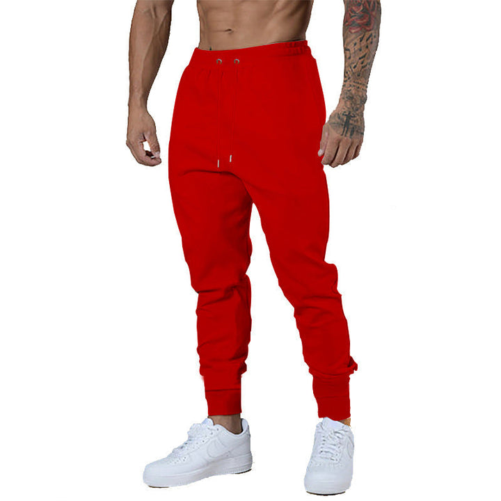 Herr Smal-Tapered Sweat Jogger med Elastic Tunnel Dragsko Waistband &amp; Ribbad Ankle Muddar