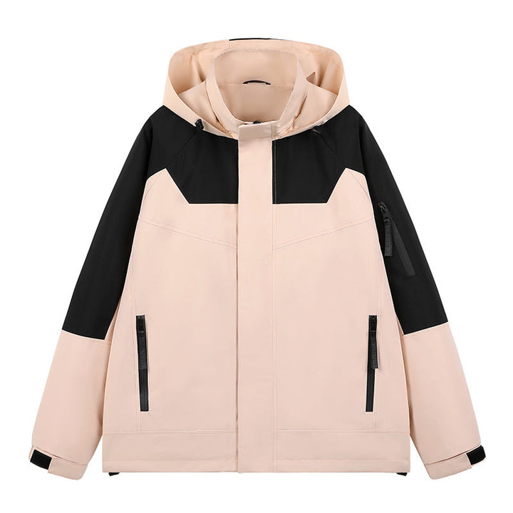Herr vattenavvisande teknisk urban hoodiejacka med ergonomic huva, dold dragkedja, och seam-sealed funktion fickor