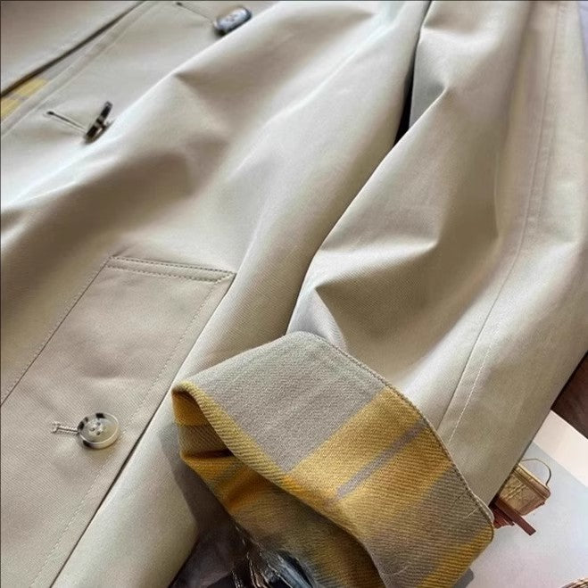 Dam elegant trenchcoat med Double knappslå gjord hög-Quality material