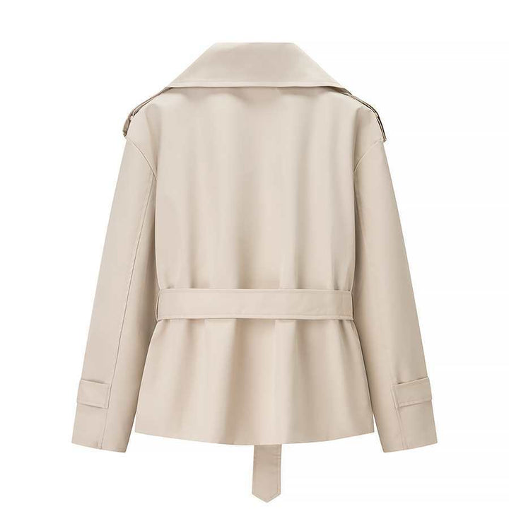 Dam Lightly Tailored Trenchcoat med Belt, Epaulettes och Satin Foder