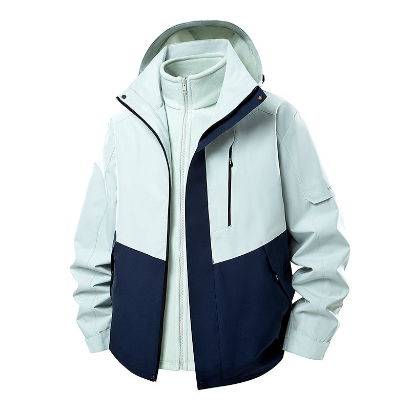 Herr Multifunktionell Vinterjacka med Avtagbar Huva
