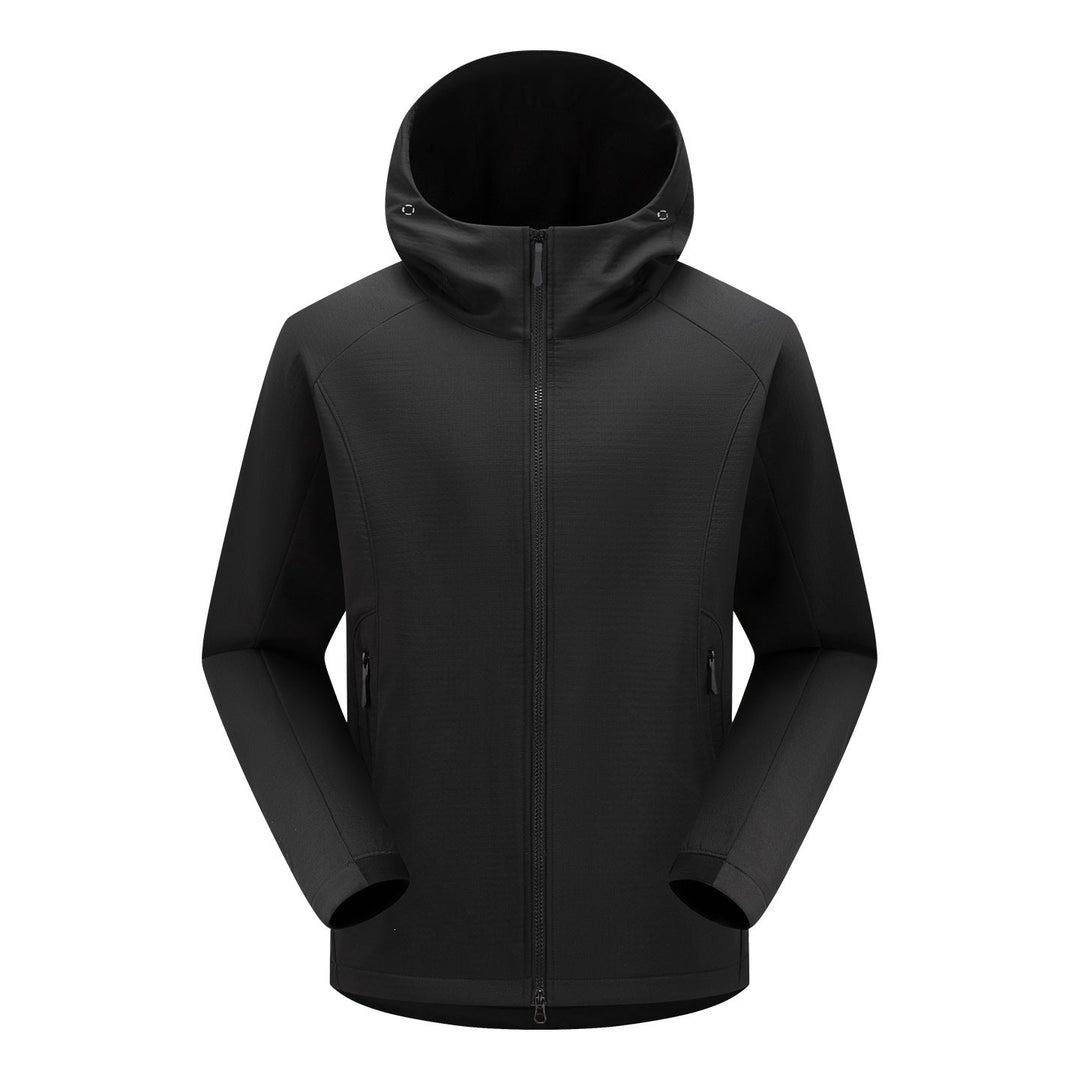 Herr Softshell Frilufts Jacka med Huva, Vindtät Membran och Ergonomisk Skärning